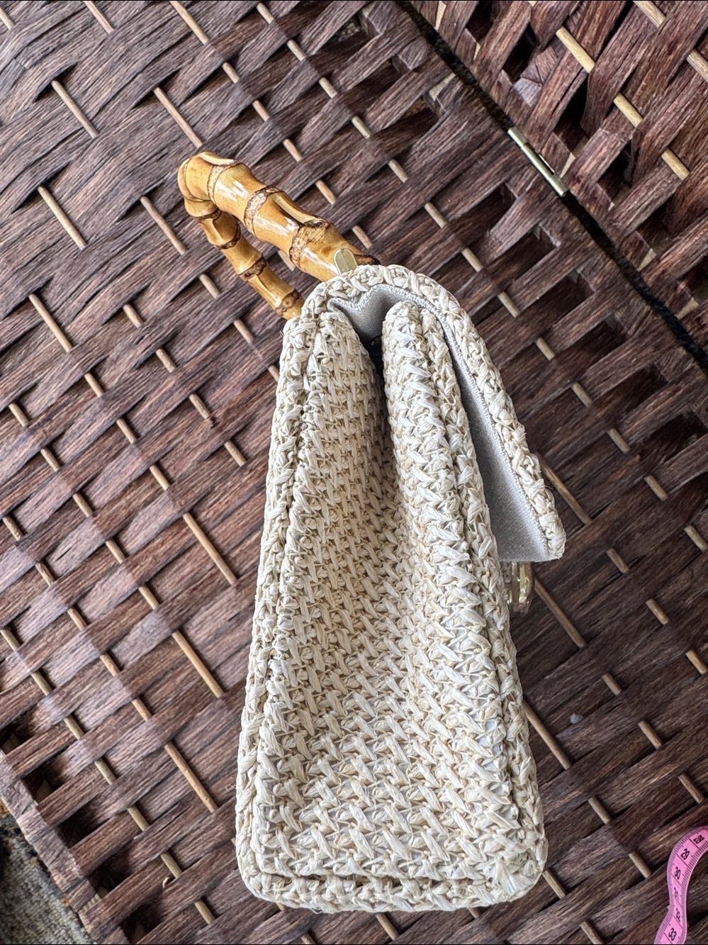 Tommy Bahama Natural Woven Straw/Raffia Handbag - Picture 9 of 12